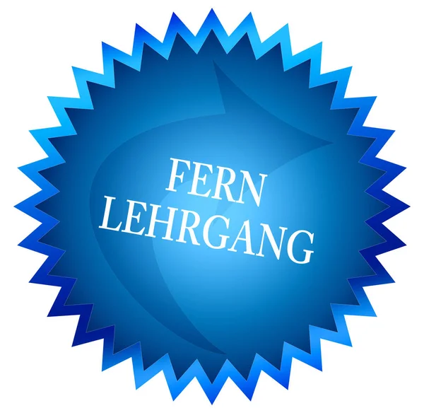 Tlačítko na webové nálepce fernlehrgang — Stock fotografie