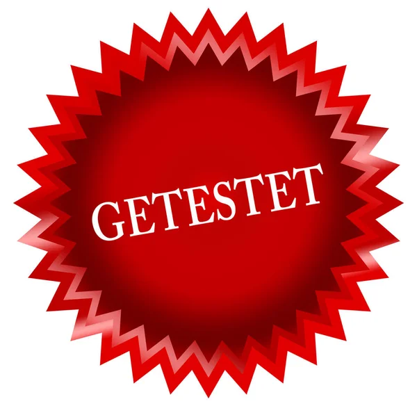 Getestet веб наклейка кнопка — стокове фото