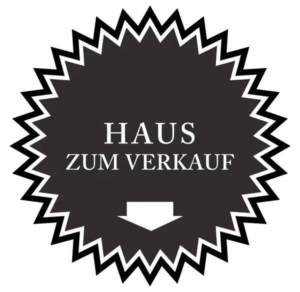 Botão de etiqueta web Haus zum Verkauf — Fotografia de Stock