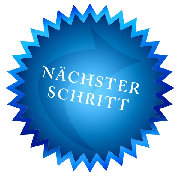 N? chster Schritt web Sticker Button — 图库照片