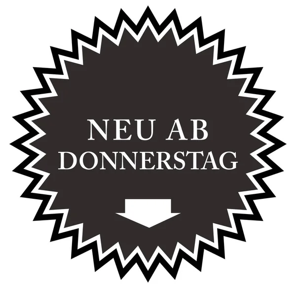 Neu ab Donnerstag webシールボタン — ストック写真