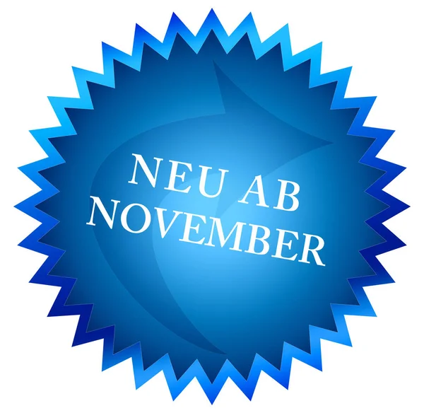 Neun ab November веб-кнопка наклейки — стокове фото