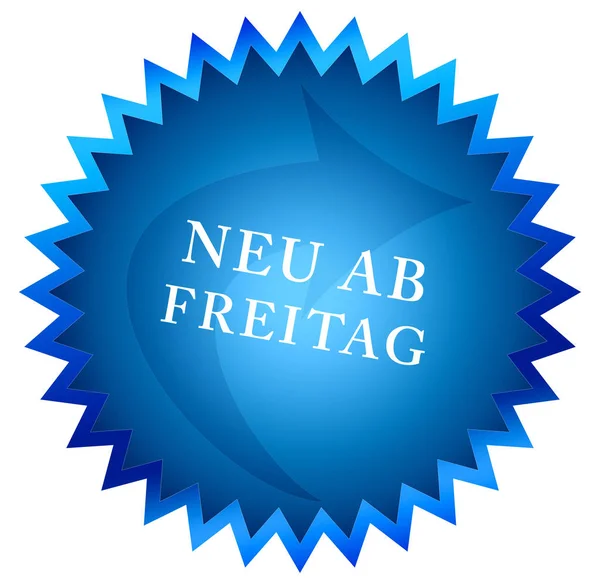 Neu ab Freitag web Sticker Button — Stok fotoğraf