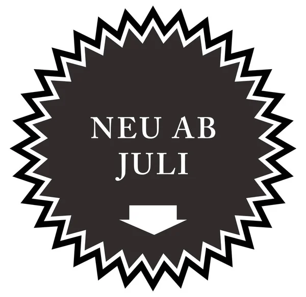 Κουμπί αυτοκόλλητου ιστού Neu ab Juli — Φωτογραφία Αρχείου