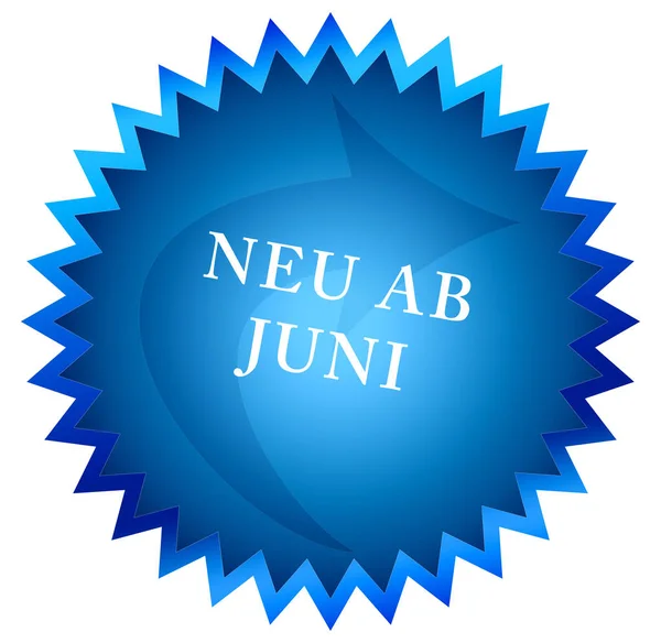 Neu ab Juni web Sticker Button — Stockfoto