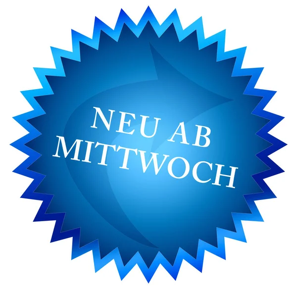 Neu ab Mittwoch web autocollant bouton — Photo