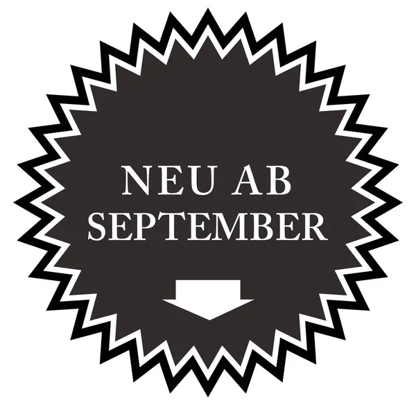 Neu ab September web Sticker Button — Stok fotoğraf