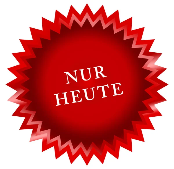 Nur heute web Adesivo pulsante — Foto Stock