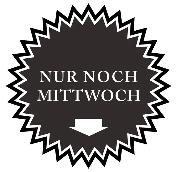 Nur noch Mittwech webステッカーボタン — ストック写真