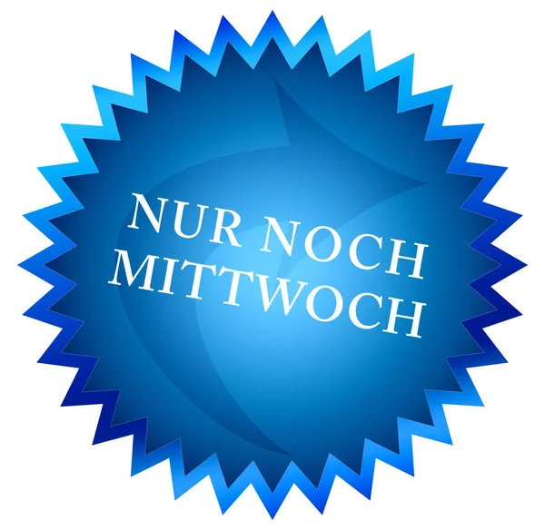 Nur noch Mittwech webステッカーボタン — ストック写真