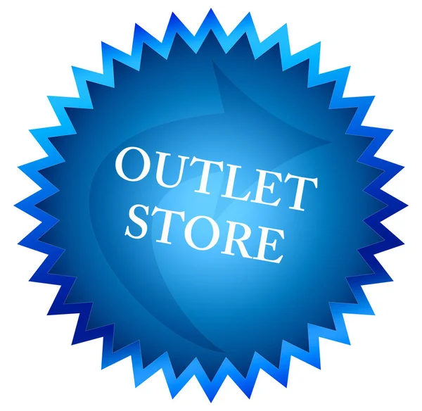 Tienda Outlet web Pegatina Botón — Foto de Stock