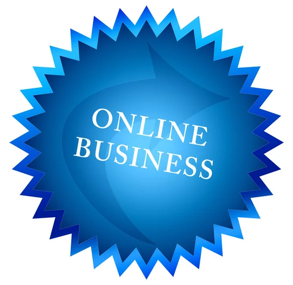 Online Business Web naklejki przycisk — Zdjęcie stockowe