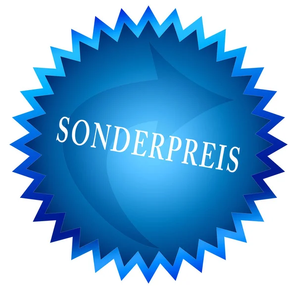 Przycisk naklejki internetowej sonderpreis — Zdjęcie stockowe