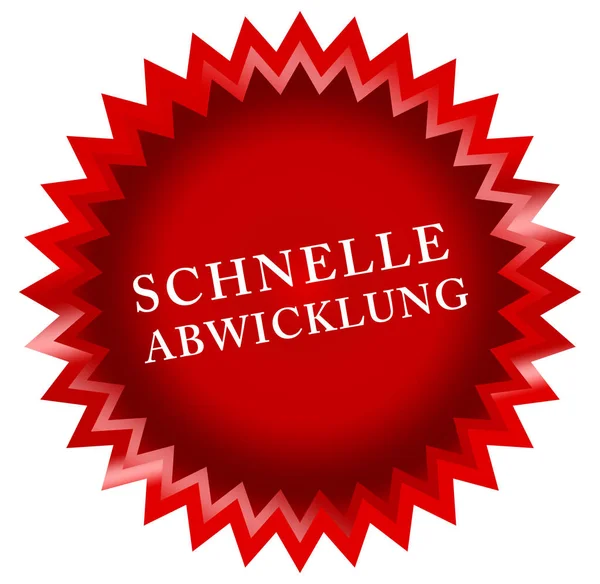 Schnelle Abwicklung web Botón Adhesivo — Foto de Stock