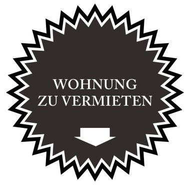 Wohnung zu vermieten web Sticker Button