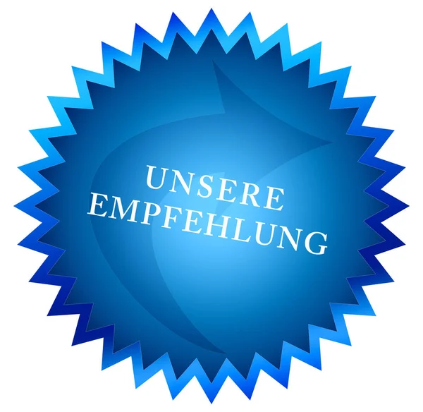 Unsere Empfehlung web Przycisk naklejki — Zdjęcie stockowe