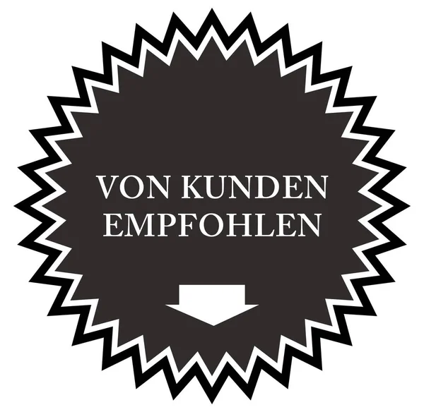 Von kunden empfahl web sticker button — Stockfoto