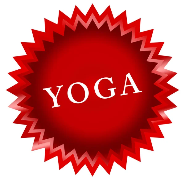 Bouton d'autocollant web Yoga — Photo