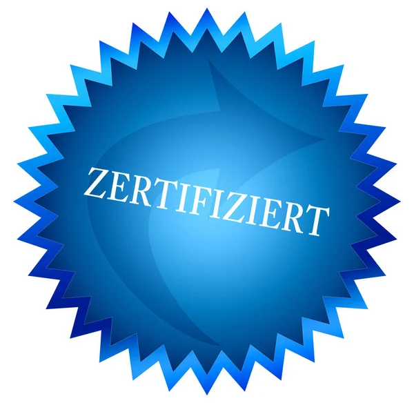 Zertifiziert Web sticker knop — Stockfoto