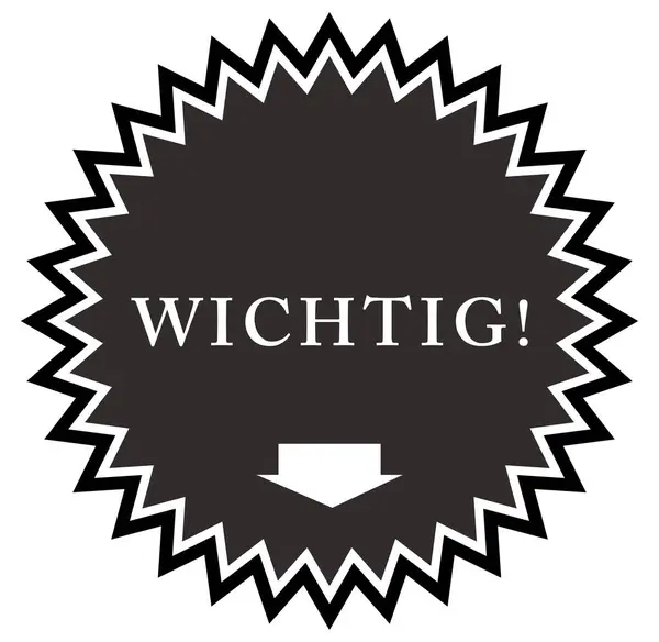 Wichtig! web Sticker Button — Stock Photo, Image