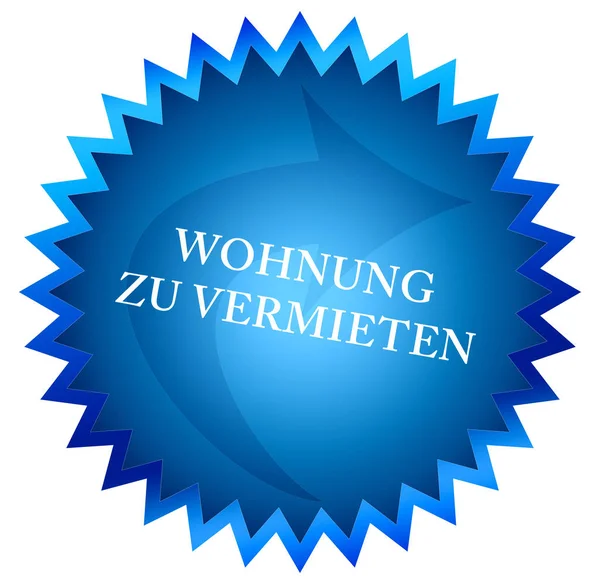 Wohnung zu vermieten web Sticker Button — Stockfoto