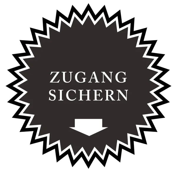 Zugang sichern Web klistermärke knappen — Stockfoto