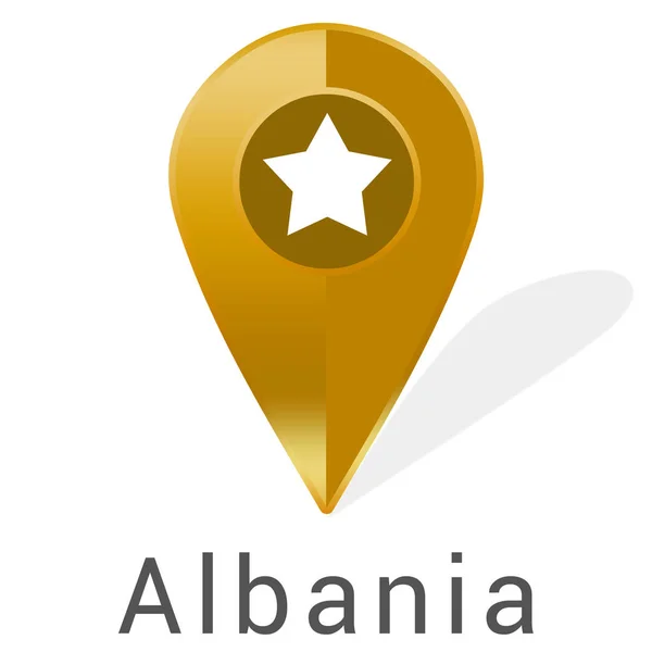 Веб-этикетка наклейка Албания — стоковое фото