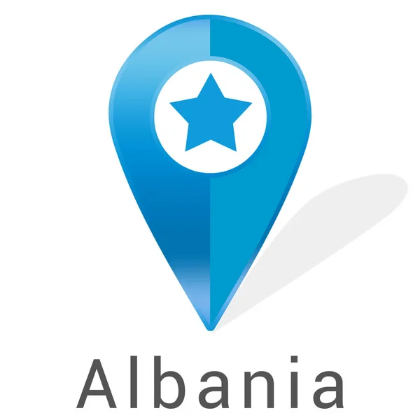 Наклейка веб-етикетки Албанія — стокове фото