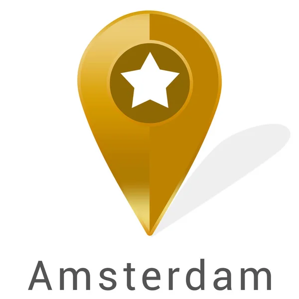 Αυτοκόλλητο Web ετικέτα Άμστερνταμ — Φωτογραφία Αρχείου