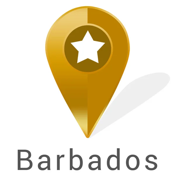 Ετικέτα web Sticker Μπαρμπάντος — Φωτογραφία Αρχείου
