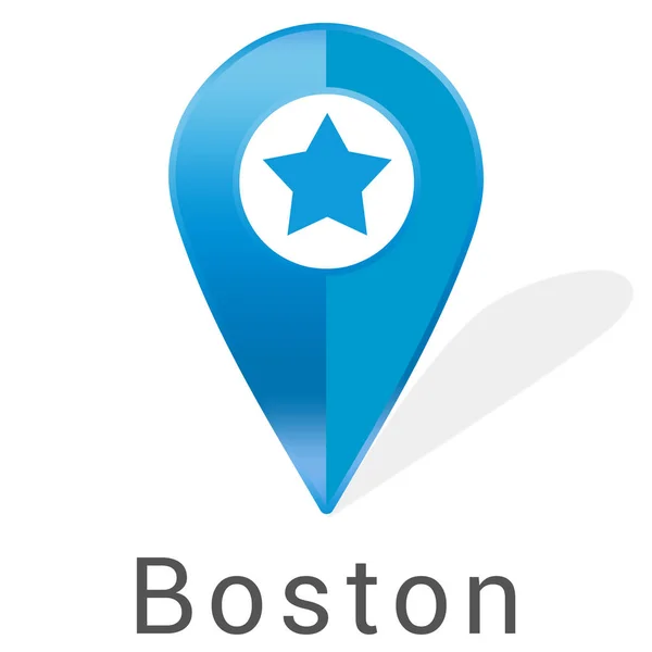 Etiqueta engomada web Boston —  Fotos de Stock