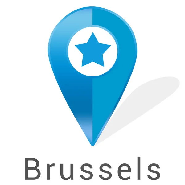 Web Label Sticker Brussels — стокове фото