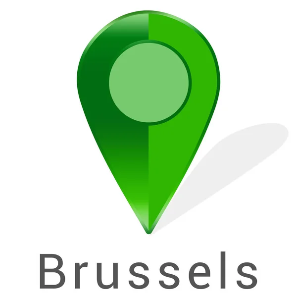 Adesivo etichetta web Bruxelles — Foto Stock