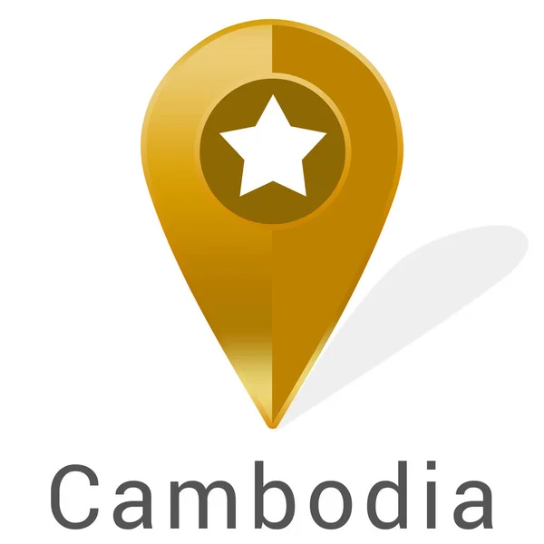Веб-лейбл наклейка Камбоджа — стоковое фото