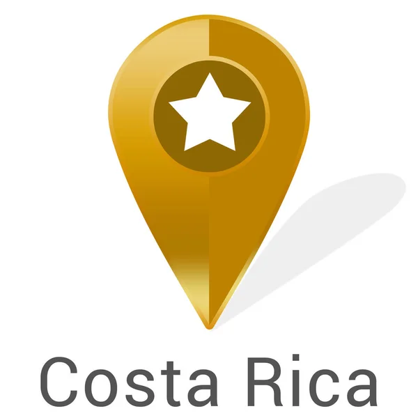 Etiqueta da web Adesivo Costa Rica — Fotografia de Stock