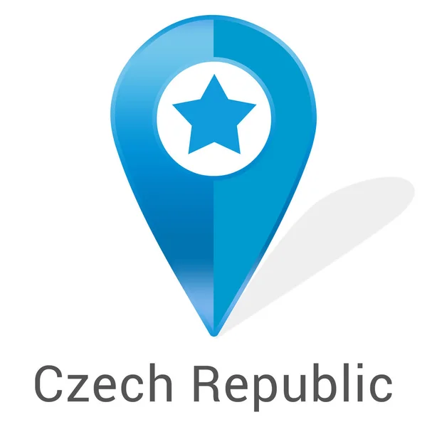 Etiqueta web etiqueta República Checa — Fotografia de Stock