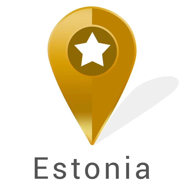 Веб-лейбл наклейка Эстония — стоковое фото