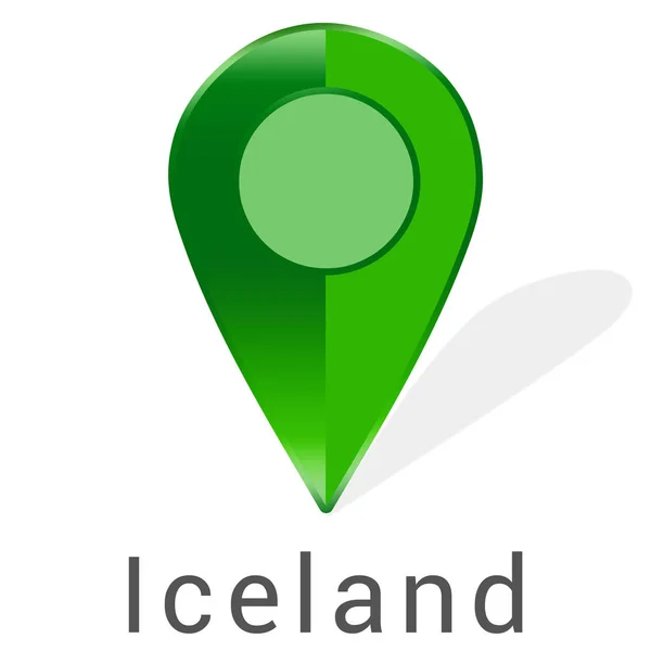 Adesivo etichetta web Islanda — Foto Stock