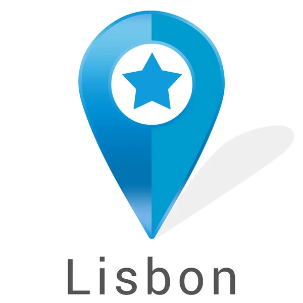 Web Label Sticker Lisbon — стокове фото