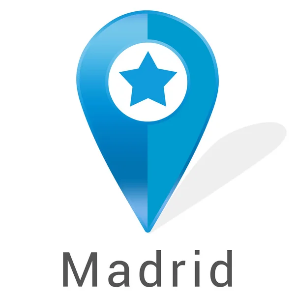 Štítek na webu štítek Madrid — Stock fotografie