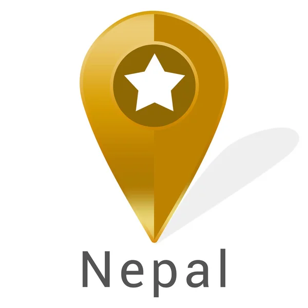 Etiqueta web adesivo Nepal — Fotografia de Stock