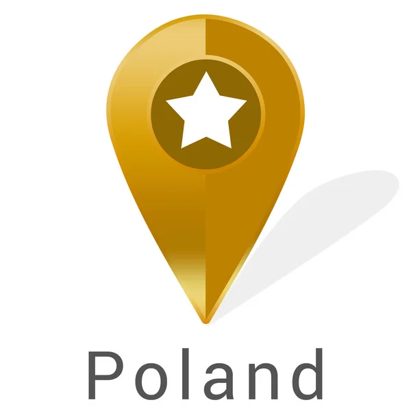 Naklejka web Label Polska — Zdjęcie stockowe
