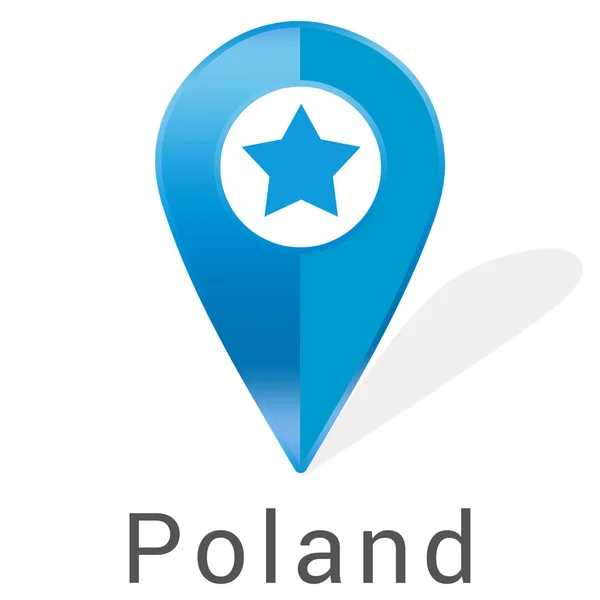 Web Label Sticker波兰 — 图库照片