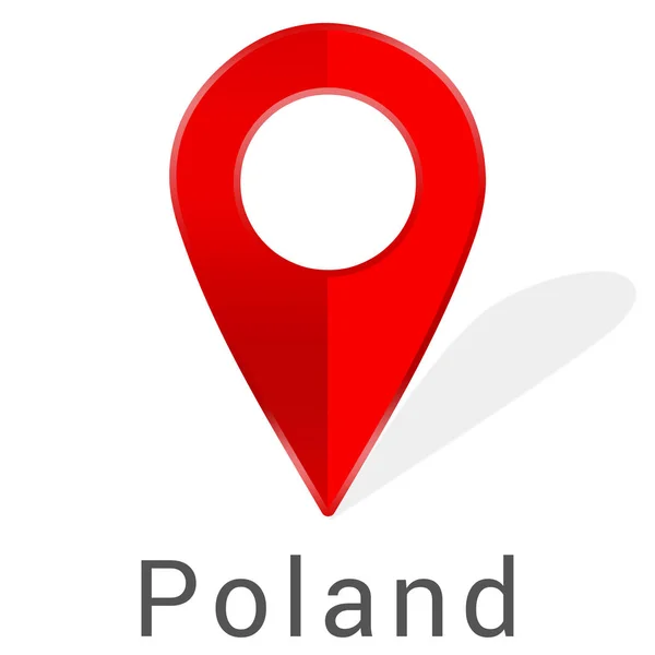 Etiqueta web Etiqueta engomada Polonia —  Fotos de Stock