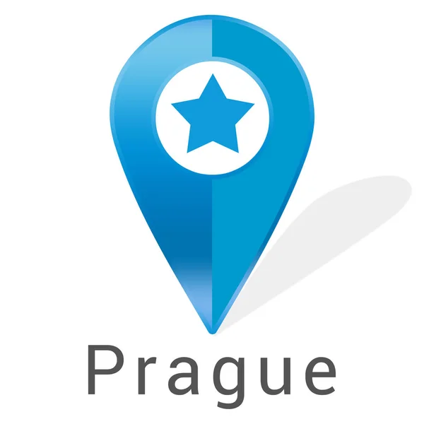 Web Label Sticker Прага — стокове фото
