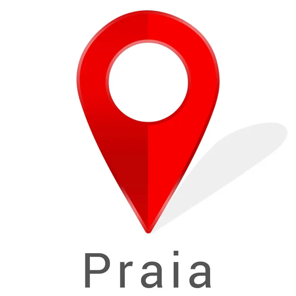 Web etikett klistermärke Praia — Stockfoto