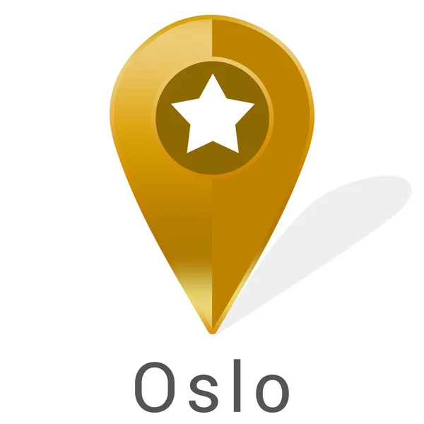 Adesivo etichetta web Oslo — Foto Stock