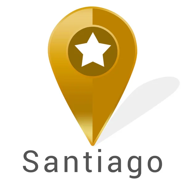 Web label sticker Santiago — Stockfoto