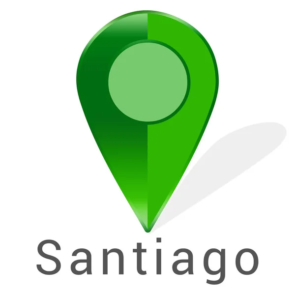 Веб-лейбл наклейка Сантьяго — стоковое фото