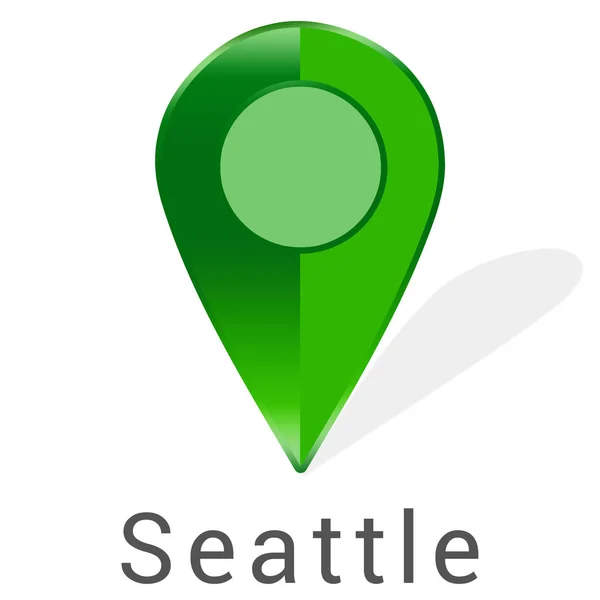 Étiquette web autocollant Seattle — Photo